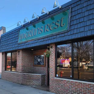 the front of the restaurant