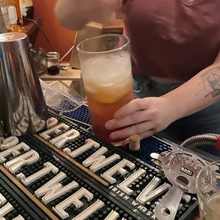 Mixing an Old Fashioned