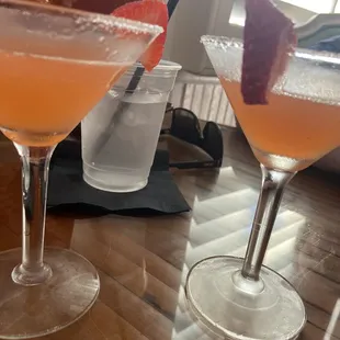 Great strawberry lemon drop Martinis