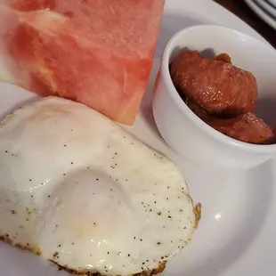 Eggs..sausage and instead of toast I choose watermelon...mmmmmm
