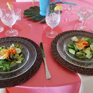 Plated salads