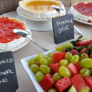 Bruleed Brie Station with fresh fruit