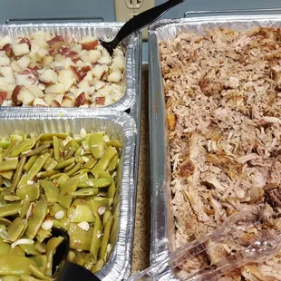 Simple BBQ, potato and green bean setup/drop off