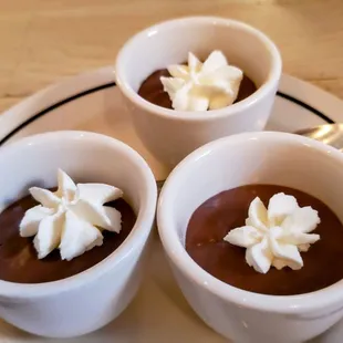 Complementary Chocolate Mousses. Yay!