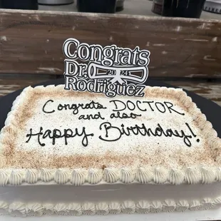 Half sheet of carrot cake