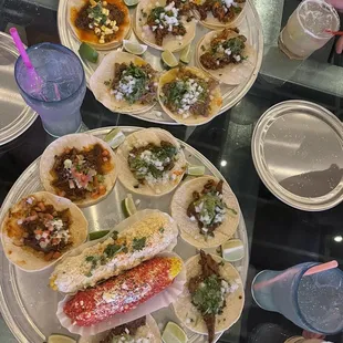 Tacos and elote