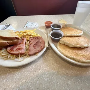 The "Big Breakfast" is indeed big!  A great value at $10.