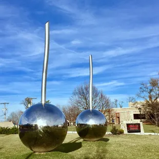 Decorations at front lawn of Merriam Marketplace.  11/24/2017