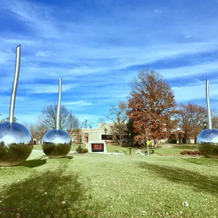 Decorations at front lawn of Merriam Marketplace.  11/24/2017