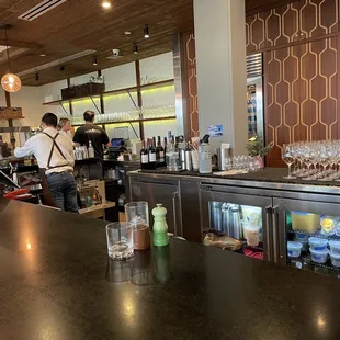 Inside bar seating