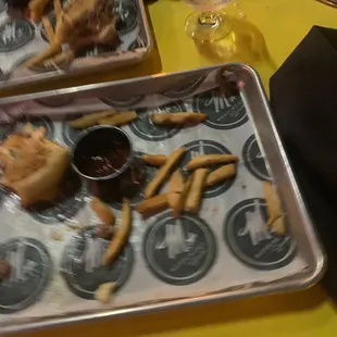 All that&apos;s left of a burger .