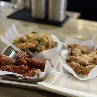 Fire Wings: Salt and Pepper, Korean Kick, Peanut Butter