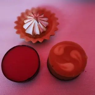 a small cupcake and a small cupcake