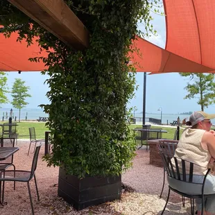 Nice patio lunch on the river