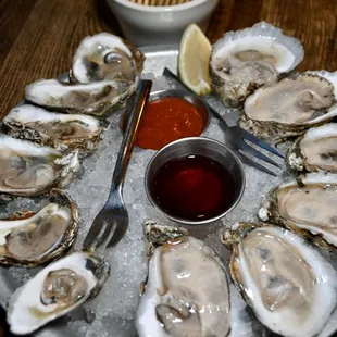 Raw oysters