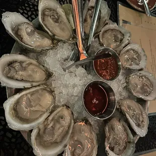 Raw oysters