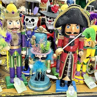 Nice variety of nutcrackers throughout the store Merry Christmas &amp; All That Jazz-New Orleans.