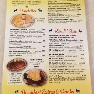ows the breakfast menu