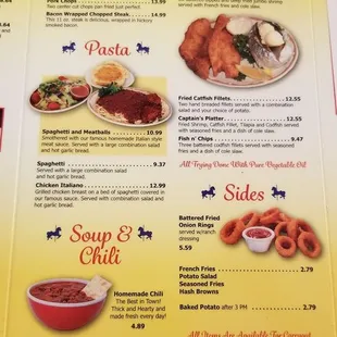 ows the menu