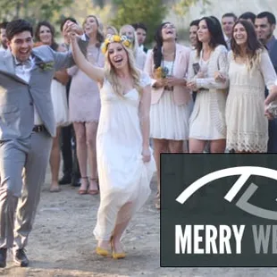 MERRY WEDDINGS : Daniel &amp; Lauren's Grand Entrance with Wedding Party laughing in the background. Kansas City, MO Wedding DJ &amp; Wedding MC