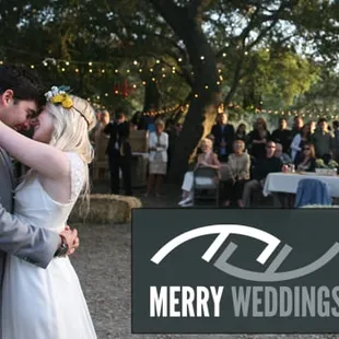 MERRY WEDDINGS : Daniel &amp; Lauren's First Dance with their guests watching in background. Kansas City, MO Wedding DJ &amp; Wedding MC