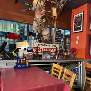 Inside the restaurant Mert's Soul food.