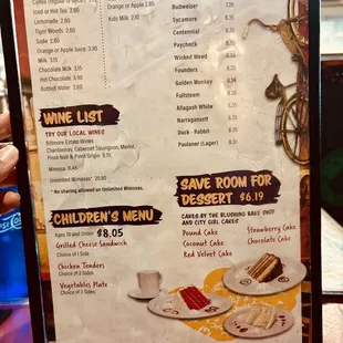 Drink menus 12-1-23
