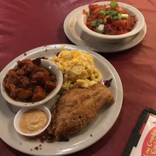 Shrimp Creole and Catfish