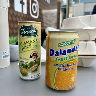 Calamansi Juice and Dalandan soda (delicious)