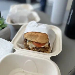 Pork longganisa burger