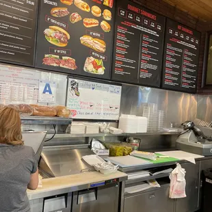 a woman ordering food