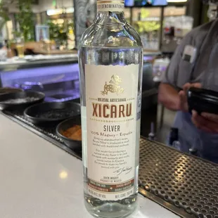 a bottle of xicaru silver