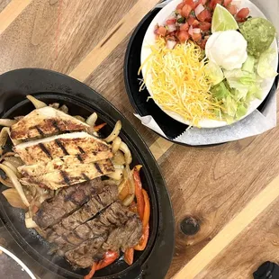 Combo beef and Chicken &amp; Char Grilled Steak Fajita $20 4/5 stars