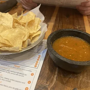 Homemade chips and salsa. Crazy good.