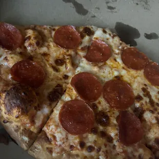 Large one topping pizza