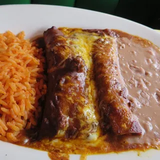 Beef Enchilada Plate Lunch Special