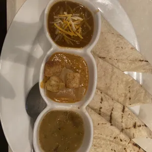 Soup and chili sampler....Yummy!