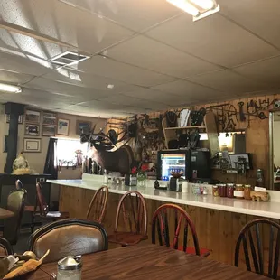the kitchen and dining area