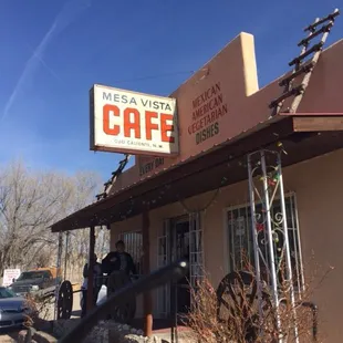 the front of the restaurant