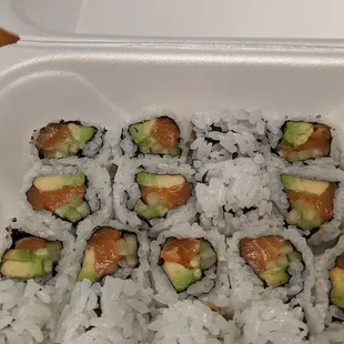 Salmon avocado rolls