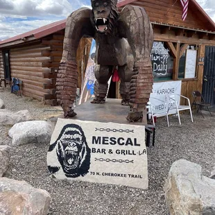 a statue of a gorilla