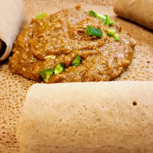 Shiro tagabino with injera
