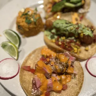 a plate of mexican food