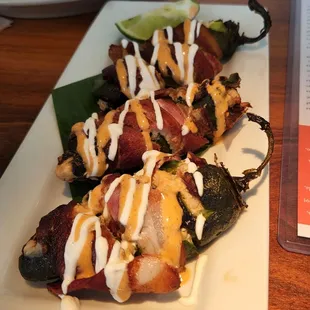 Bacon wrapped jalapeños!
