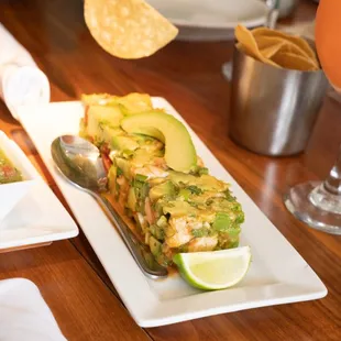 Shrimp ceviche. Very good, light, and fresh!