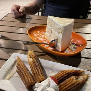 Churros and tres leches