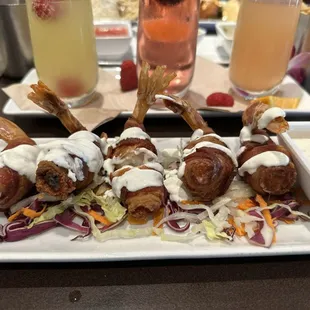 Bacon wrapped shrimp