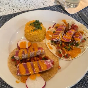 Ahi tuna tacos
