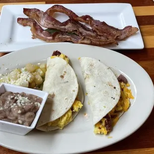 Breakfast Tacos and Bacon