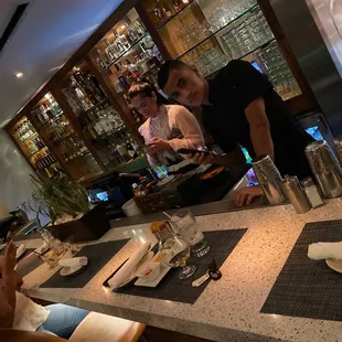 interior, sushi and sashimi